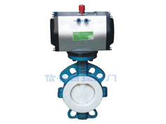 氣動對夾襯氟蝶閥