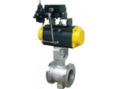 氣動(dòng)對(duì)夾式、法蘭式V型球閥