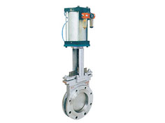 氣動對夾式刀形閘閥