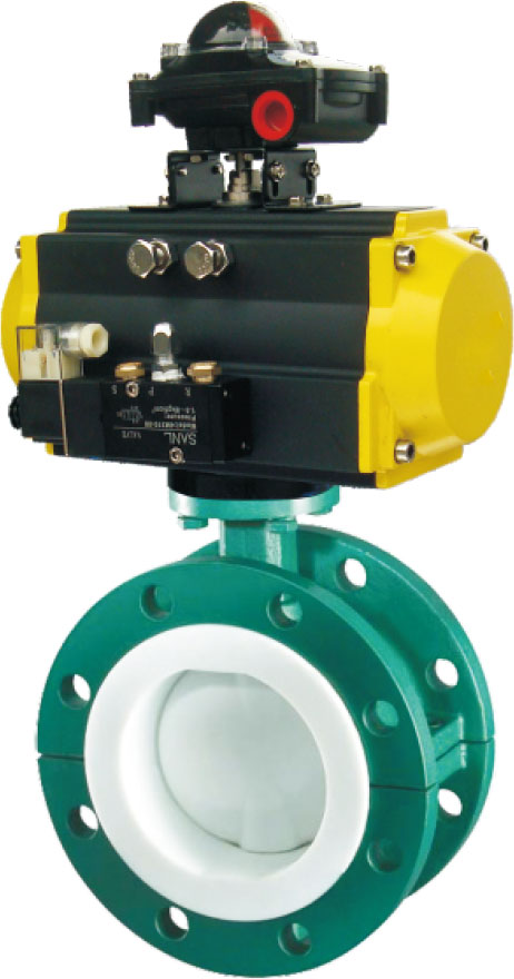 氣動法蘭式軟密封蝶閥