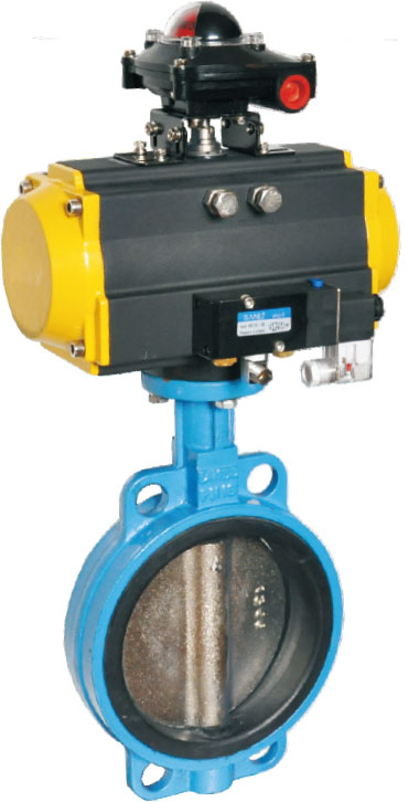 氣動對夾軟密封蝶閥