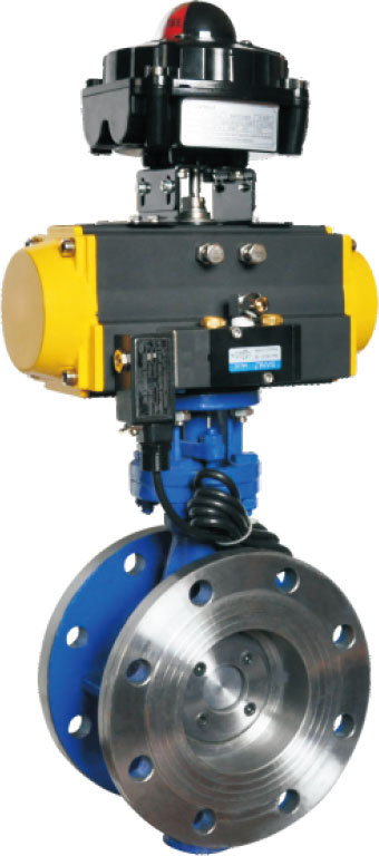 氣動法蘭式硬密封蝶閥