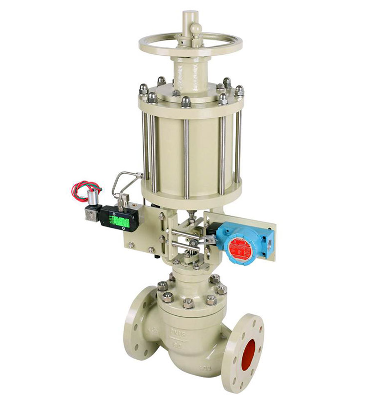 氣動帶手動截止閥